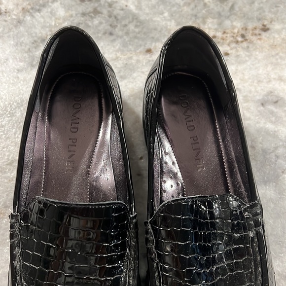 Donald Plainer patent leather alligator embossed pattern , size 8.5 - Picture 2 of 3